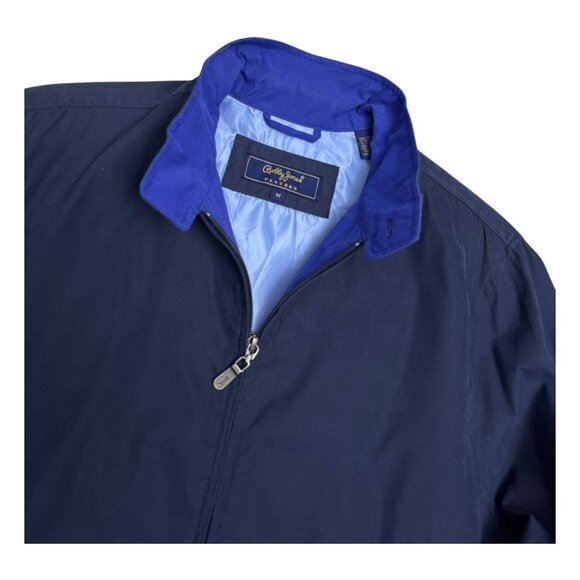 BOBBY JONES Designer Blue Casual Light Bomber Jacket Mens Medium - Picture 2 of 5